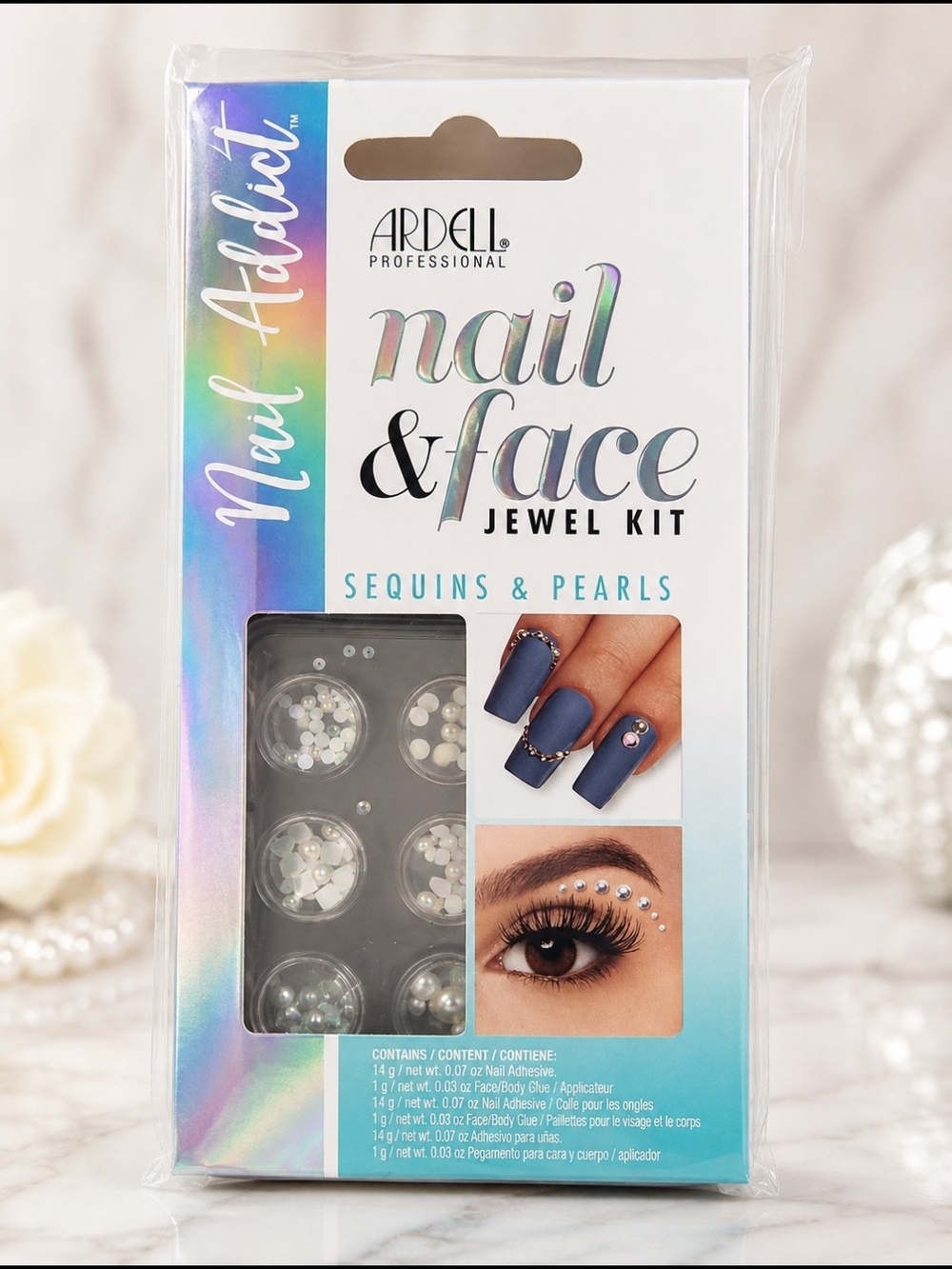 💎 Ardell Professional Nail & Face Jewel Kit – Sequins & Pearls